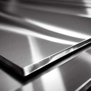 abstract metal stainless steel plate texture background with copy space. monochrome image. generative ai